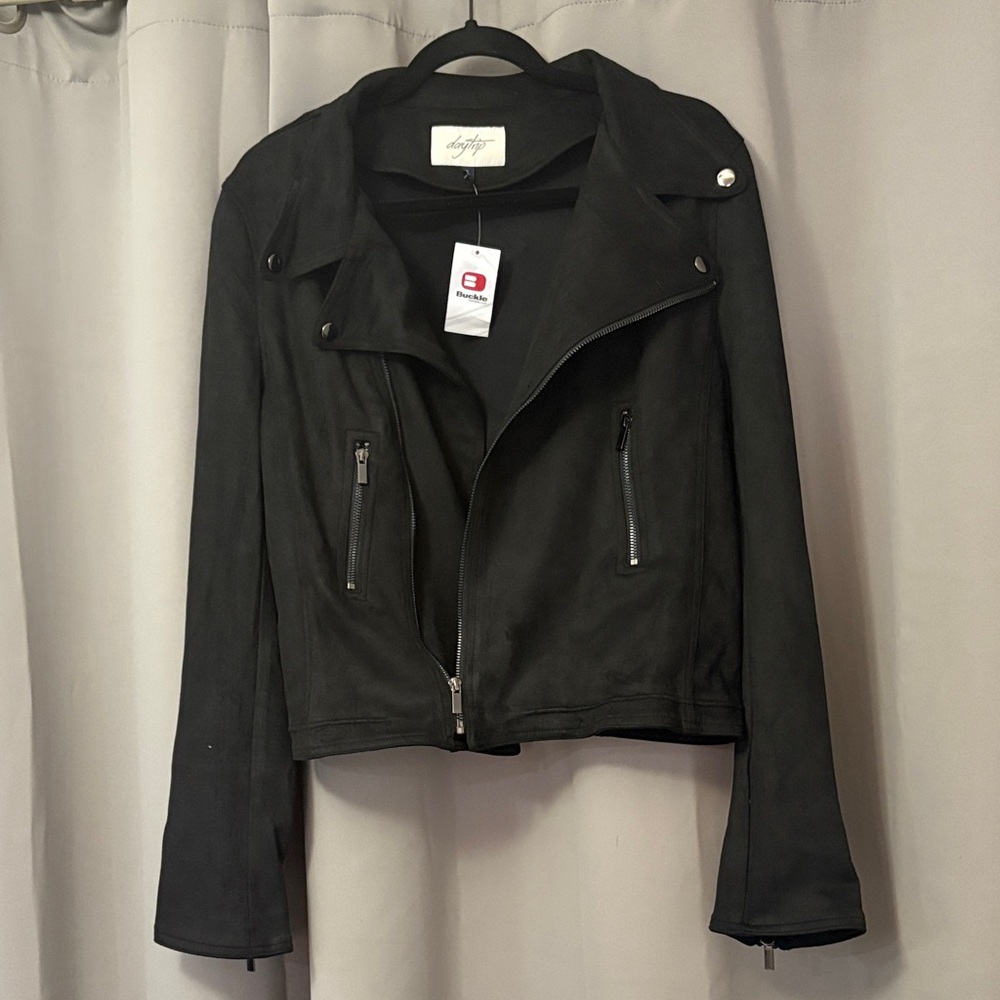 Buckle Faux Suede Women's Jacket